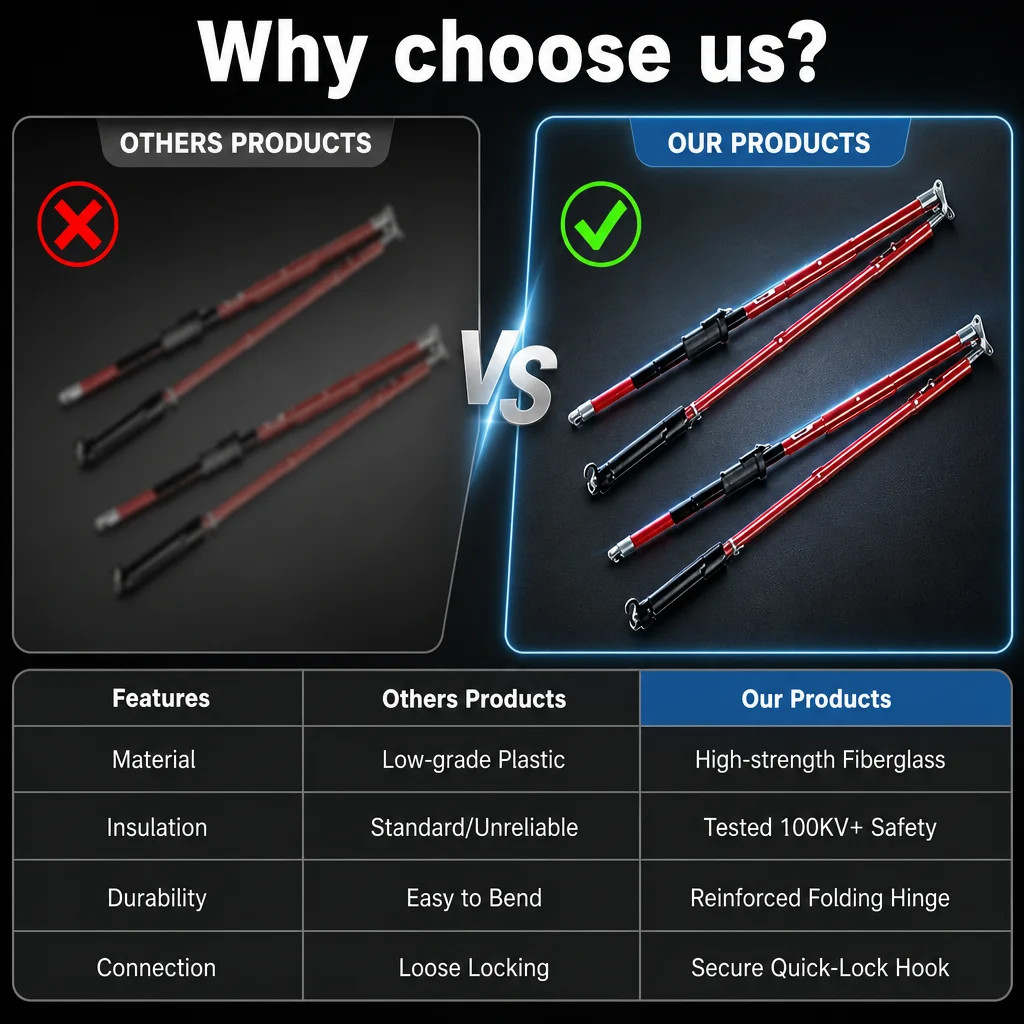 Folding Shotgun Insulated Operating Rod (Hot Stick) detail 6