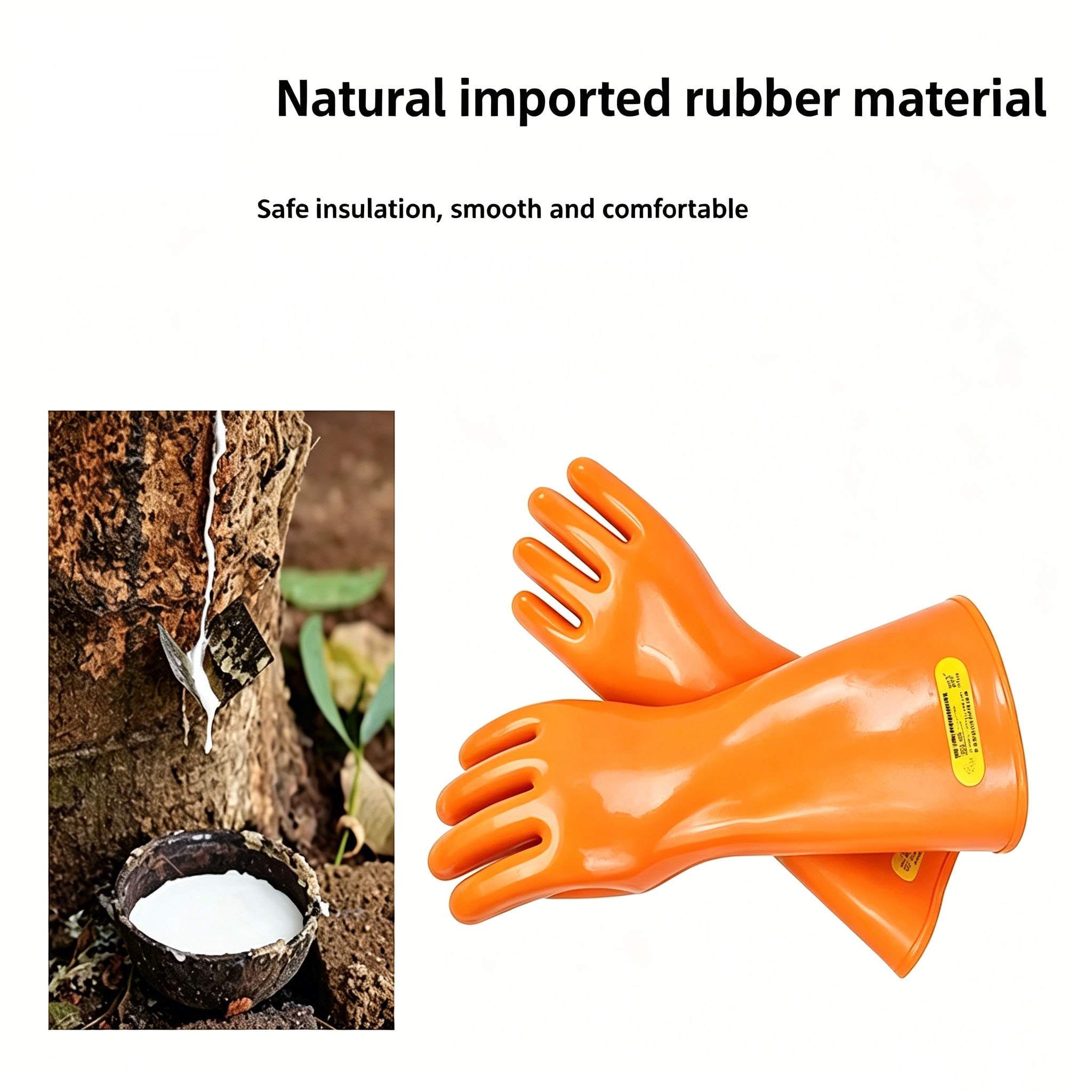 35kV Insulating Rubber Gloves for Live-Line Work detail 6