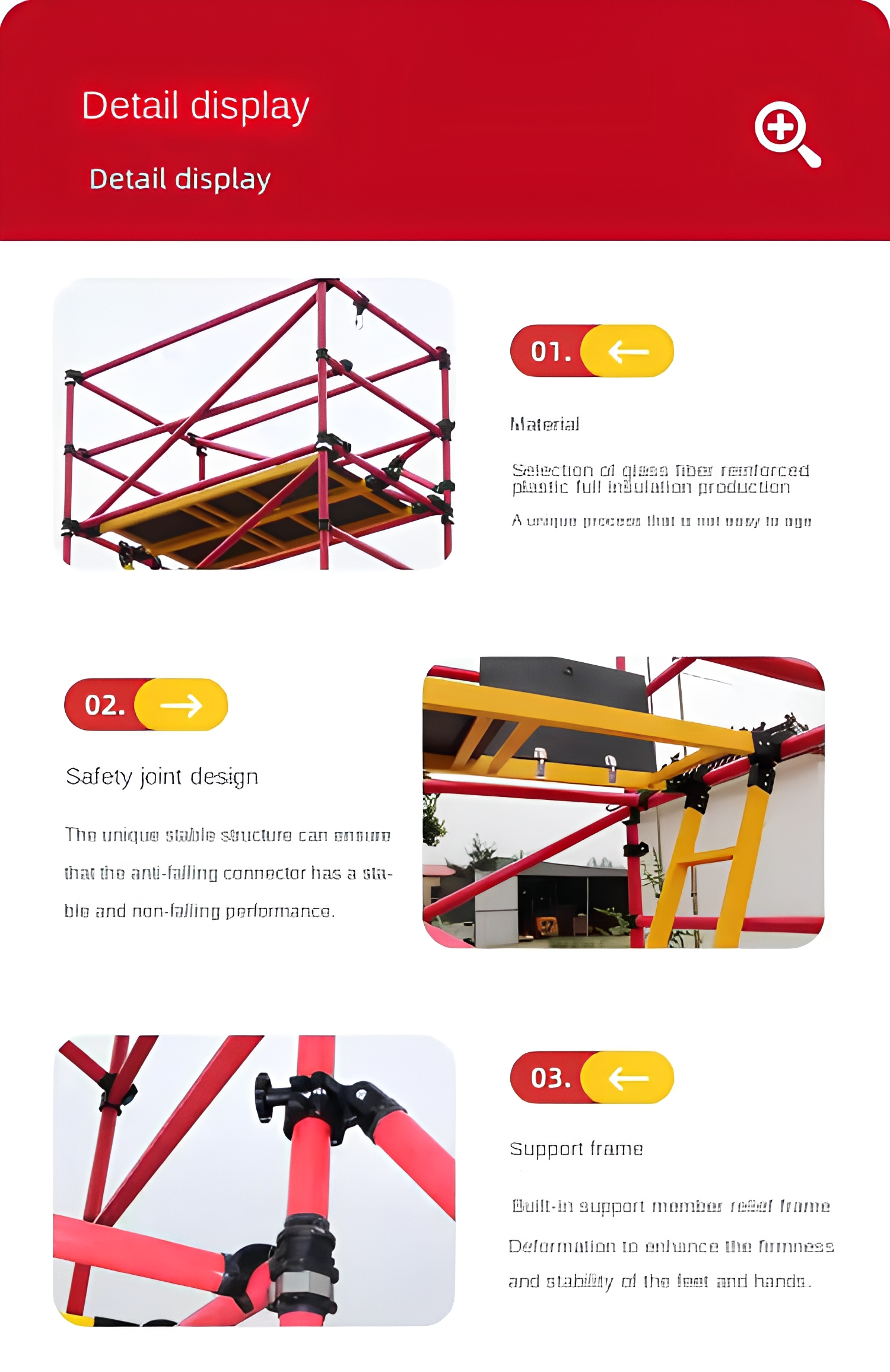 Mobile Walk-over Line Insulated Scaffolding Platform detail 1