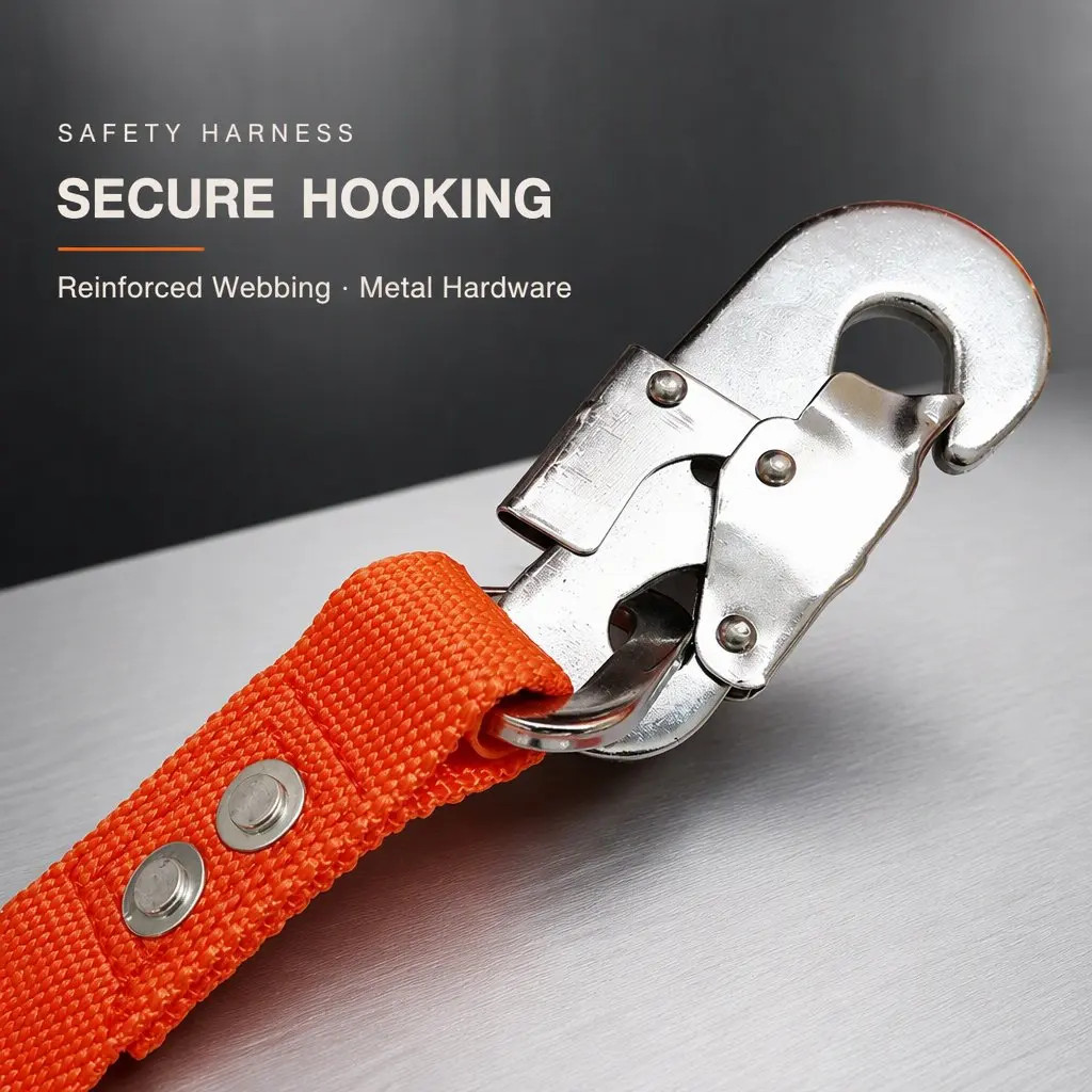 Electric Power Safety Belt Harness with Double Rope Lanyard detail 7