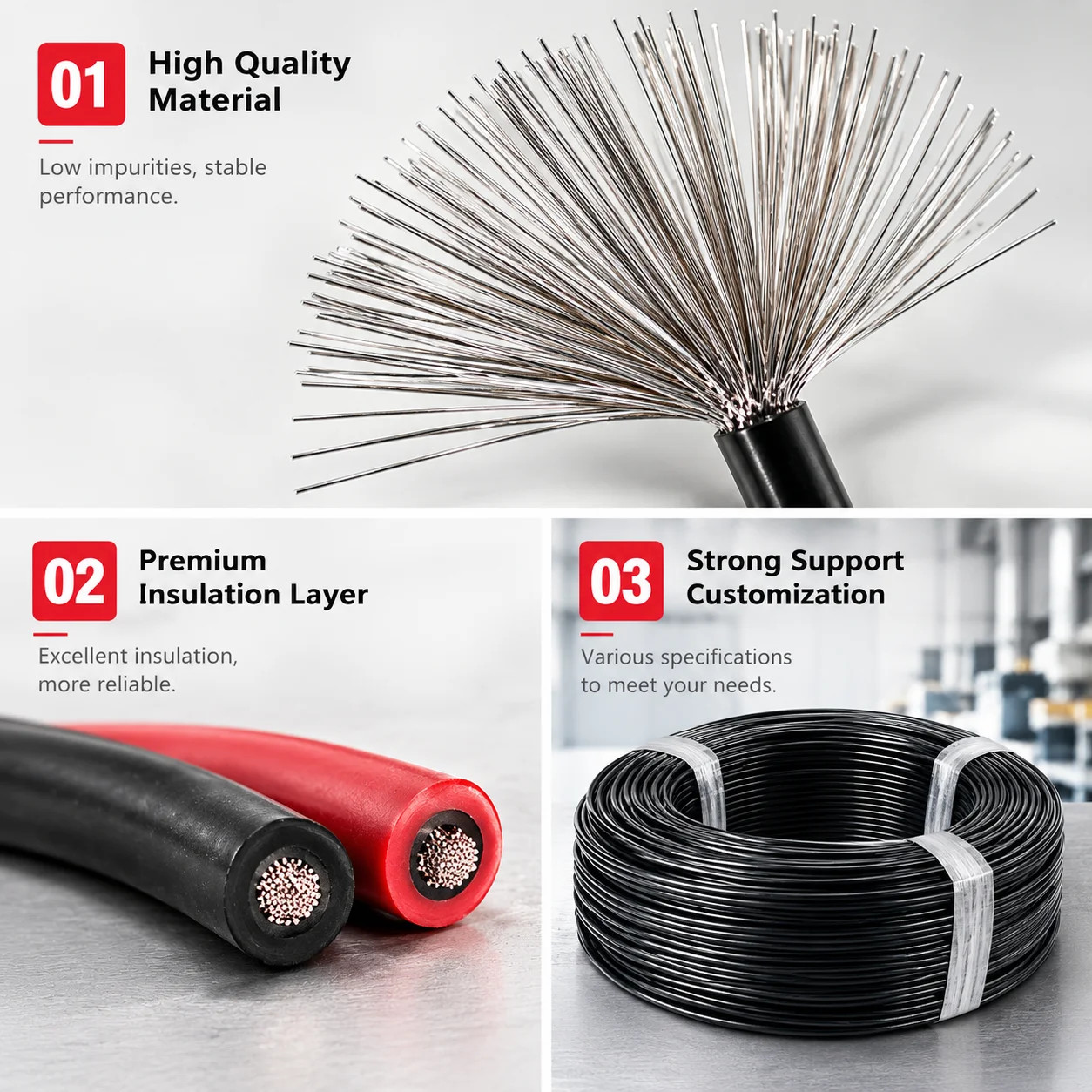 Double-Head Waterproof Solar PV Extension Cable 1000 V / 1500 V (4 / 6 mm²) detail 3