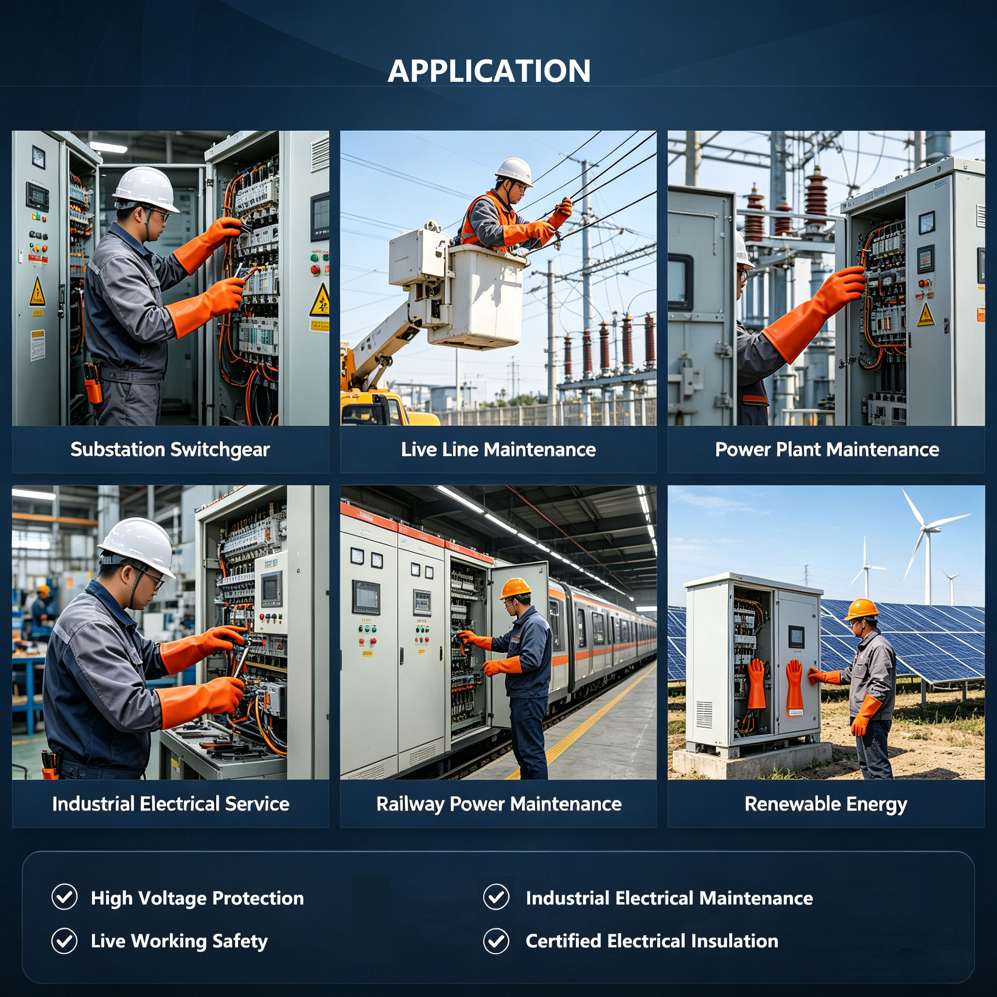 Rubber Insulating Gloves 10 kV – 35 kV detail 2
