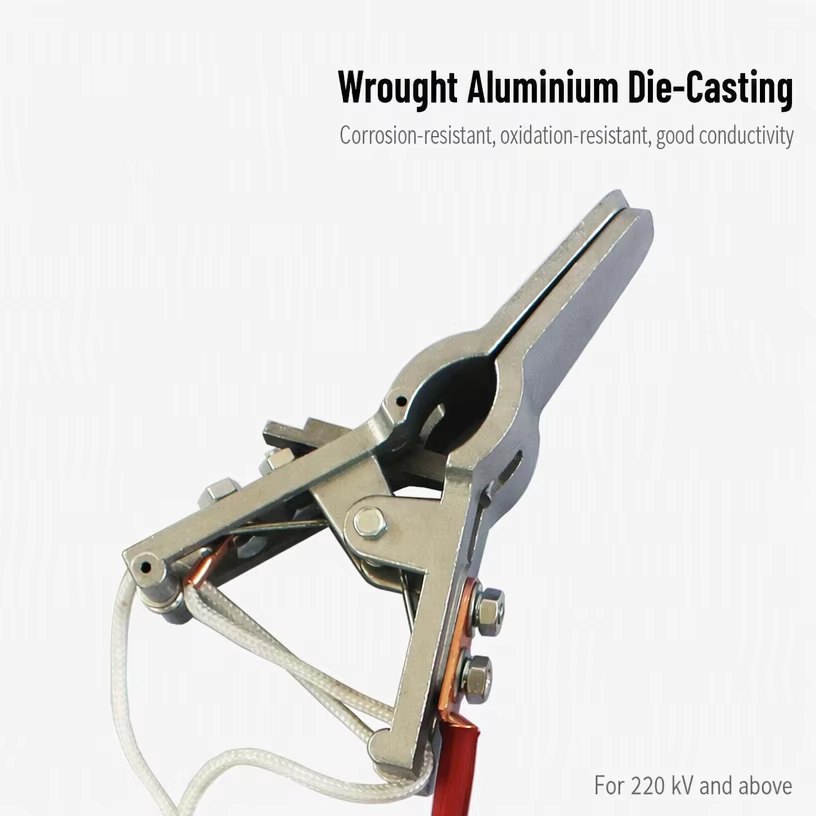Portable Earthing Wire Set with Spiral & Alligator Clamps detail 3