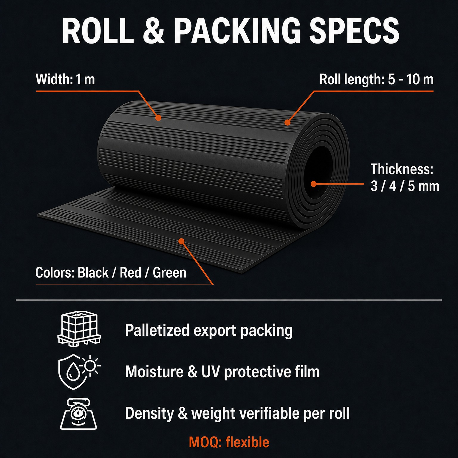 Insulating Rubber Sheet (Black / Red / Green Striped) detail 5