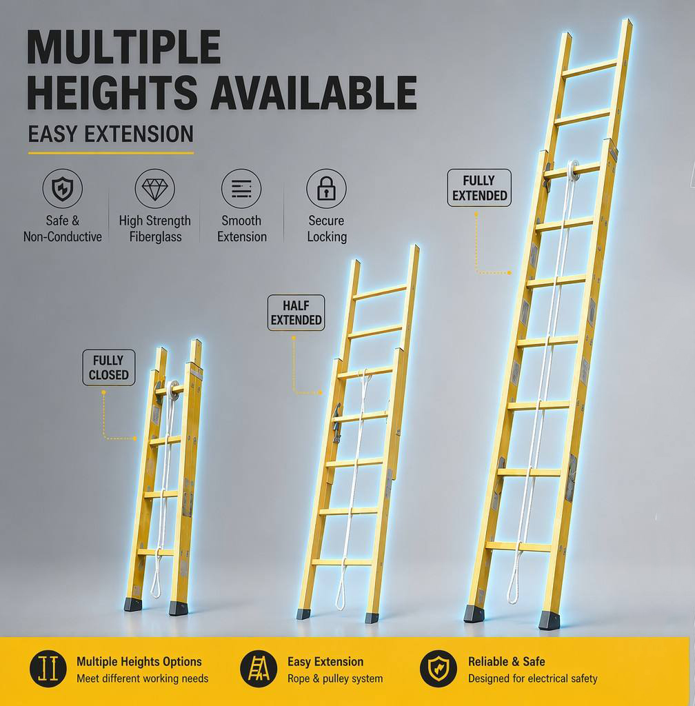 FRP Insulated Extension Ladder detail 4