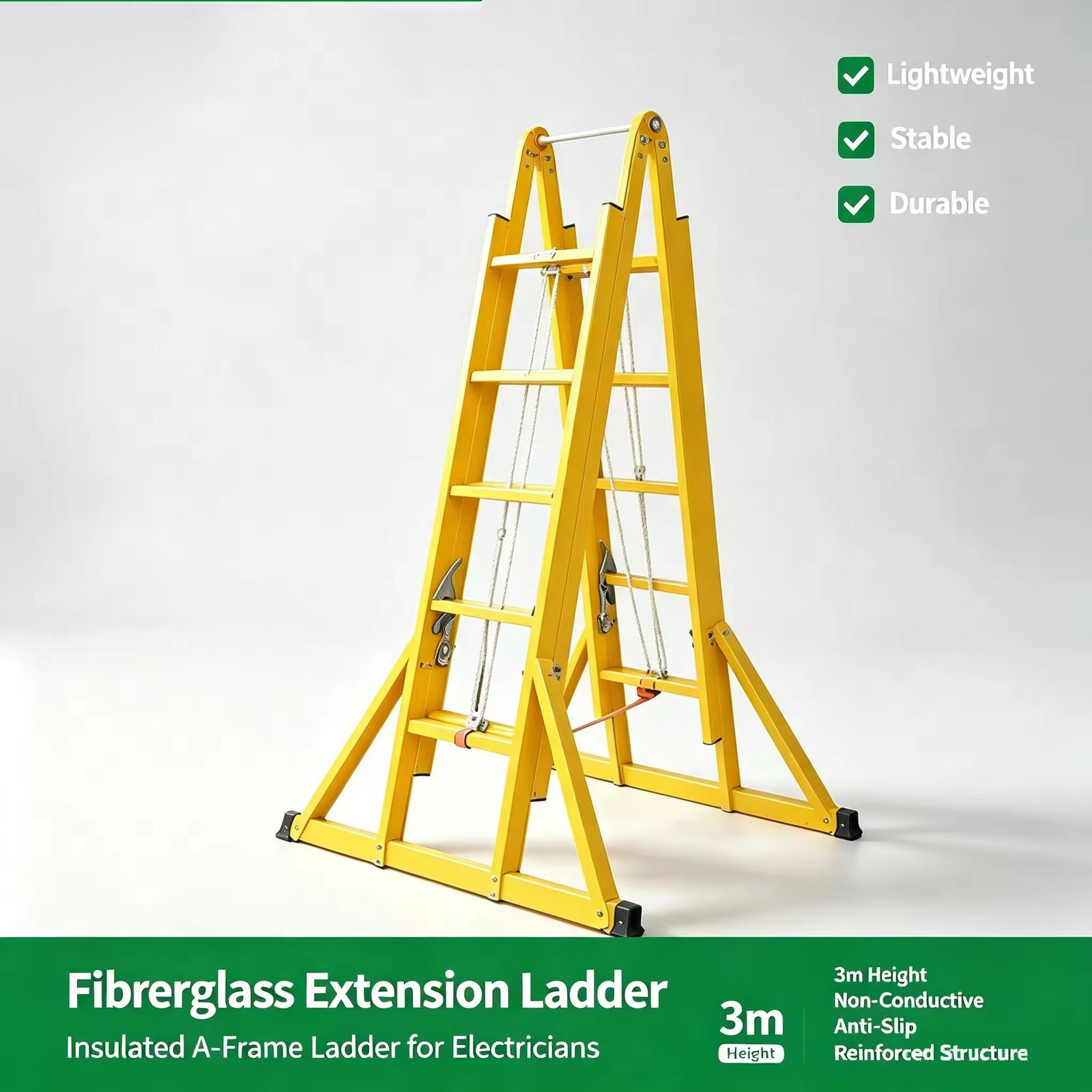 3 m FRP Insulated Folding Step Ladder (A-Frame)