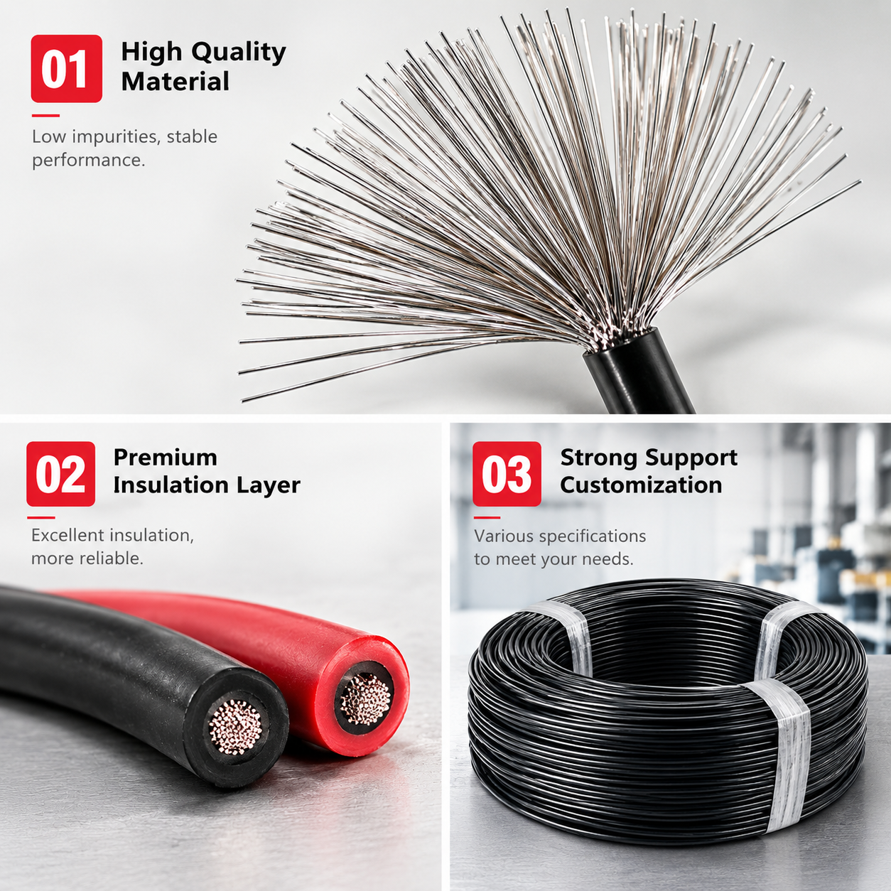DC Tinned Copper Solar PV Cable — 2.5 / 4 / 6 mm², Double XLPO detail 3
